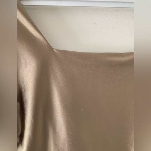 GOLDSIGN Square Neck Metallic Nude Thong Bodysuit - Picture 7 of 13